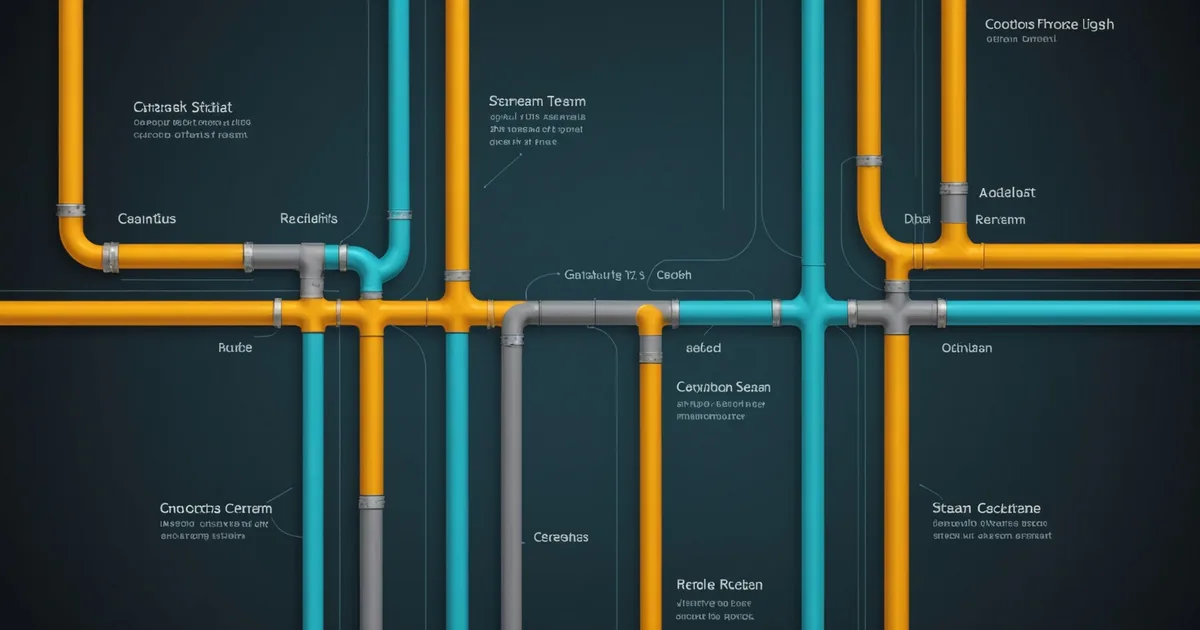 Abstract representation of connecting multiple data sources into a unified pipeline